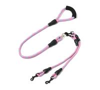 5FT Double Dog leads Coupler with Padded,No Tangle 360° Rotation Slip Leads For Medium Coupler for Walking 2 Dogs, Collar Traction Heavy Duty Training Leash for Medium Dogs Walking and Running