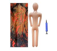 5FT Halloween Dead Prop,Halloween Scary Outdoor Decorations,Halloween Dead Body for Yard Party Mqs912 (White2, 183x86cm)