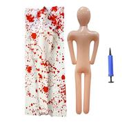 5FT Halloween Dead Prop,Halloween Scary Outdoor Decorations,Halloween Dead Body for Yard Party Mqs912 (White1, 183x86cm)