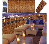 5ft High Bamboo Privacy Fence Panels Decorative Sunshade Rolls for Yard Patio Garden Balcony Plant & Pool Safety Screening (6.6ft Length)