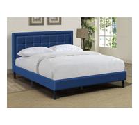 (5ft Kingsize, Blue ) Fabric Bedframe With Buttoned Headboard In Various Sizes And Colours