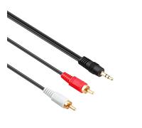 5FT Long 3.5 mm to 2 RCA Stereo Cable Audio Cord Compatible with Bose Solo 5 TV Soundbar Sound Home Theatre Bar System Solo5 & Companion 15 20 QC2 QC15 2 II 3 Series III PC Speakers Multimedia Speaker