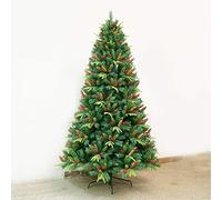 5ft pe artificial christmas tree,with pinecone and berries ornaments feel-real xmas tree,metal stand for holiday decoration traditional the new