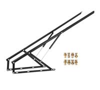 5FT Pneumatic Sofa Bed Lift Up Hydraulic Mechanism Kit Gas Strut Lift Support for Under Bed Storage Folding Bed Lifting Mechanism Soft Close Hinges Space Saving Lift Up Hardware for Easy Bed Access