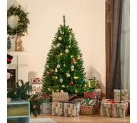 HOMCOM 4FT Prelit Artificial Christmas Tree w/ Warm White Light Xmas Decoration - 5ft