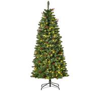 5FT Prelit Artificial Pencil Christmas Tree with Warm White LED Light