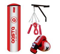 5ft punch bag with chain ,wall bracket, boxing gloves and rope