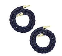 5ft Twisted Hemp Crowd Control s for Museums Theaters Ban & Hoteark Blue Hanging Partit Bers (2 Sets)