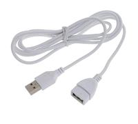 5Ft USB Extension Cable White, USB A 2.0 Male to Female, Data Sync USB Extender Cord 5Gbps High Speed for Charging Cable, USB Stick, Printer, USB Hub, External Hard Drive