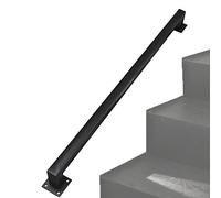 5FT Wall Mount il - Modern Industrial Stair Rail for Indoor/Outdoor Steps, 440lbs Load Capacity, Carbon Steel Non-Slip Grab Handle, 2 Sections (70cm/2.3ft)