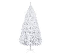 5FT White Artificial Christmas Tree With Thicken Branch Tips,Outdoor Indoor Large Christmas Tree With Metal Stand,Colorful Xmas Pine Tree Festival Decoration-White 150cm/5ft