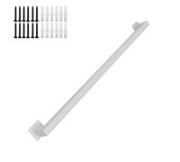 5ft White Metal il for Outdoor Steps Wrought Iron Non Slip Staircase Grab Rail Square Wall Mounted Railing for Indoor/Outdoor Porch 150cm Safety Bar