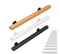 5ft Wooden Wall Mount Banister Rail - Indoor Elderly Support, Loft Guardrail, Safety Corridor Railing for Kids - White Finish, 180cm/6ft, Durable & Stylish