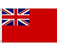 5ft x 3ft (150 x 90 cm) Red Ensign Merchant Navy Naval British Military Forces Troops 100% Polyester Material Flag Banner Ideal For Pub Club School Festival Business Party Decoration