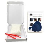 5g 100% Pure Goose Down (Humanely & Ethically Sourced) Bundled with Down Jacket Repair Patch Kit (7 Self-Adhesive, Tear-Resistant & Waterproof Patches) & Insertion Tweezers (Dark Blue)