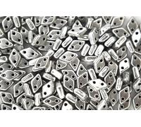 5g Czech Diamond Beads 6x4mm Matte Metallic Silver Unique Beading Supplies Jewellery Making Czech Republic