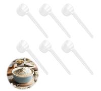 5g Measuring Scoop Reusable Plastic Spoons for Powder Protein Creatine Liquids,6 Pcs Scale Small Spoon Transparent for Powdered Items Milk Salt Coffee Kitchen Fitness Cooking Baking Laundry Supplies