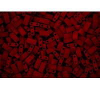 5g Miyuki Half Tila Japanese Glass Beads 5x2.3mm 92040 Matte Metallic Dark Maroon Square Two Hole Unique Beading Supplies Jewellery Making Japan