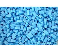 5g Miyuki Half Tila Japanese Glass Beads 5x2.3mm 9413FR Matte Opaque Turquoise Square Two Hole Unique Beading Supplies Jewellery Making Japan