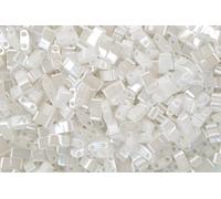 5g Miyuki Half Tila Japanese Glass Beads 5x2.3mm 9420 White Pearl Square Two Hole Unique Beading Supplies Jewellery Making Japan