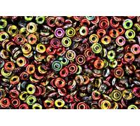 5g O Bead Czech Seed Beads 1x3.8mm Magic Line Red/Yellow Unique High Quality Shape Beading Supplies Jewelry Making Czech Republic