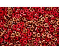 5g O Bead Czech Seed Beads 1x3.8mm Opaque Red Sunset 1/2 Unique High Quality Shape Beading Supplies Jewelry Making Czech Republic