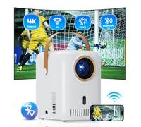 5G WiFi Bluetooth 1080P Projector with 4K Support, 12000 Lumens LED Projector, Auto Focus and Keystone Correction Smart Projector, Outdoor Projector for iOS/Android/TV Stick/Laptop
