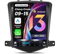 5G WiFi 4+32GB Car Radio for Chevrolet Chevy Cruze 2009-2015 2016 Limited 10.4inch Octa core Tesla Style Car Stereo IPS Touch Screen Wireless CarPlay Andriod Auto GPS FM SWC Free Camera