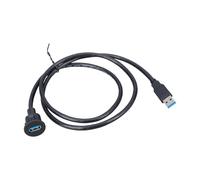 5Gbps USB3.0 Male To Female Adapter Cable Texture For Dashboard Panel Mount In Vehicles And Motorcycles Automotive USB Extension Cord