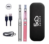 5GVAPE 2PCS eGo CE4 Vape Pens E-Cigarette Starter Kit,Rechargeable Battery and USB Charging Cable for 510 Thread E-Shisha Vape Pen,eGo Evod Battery,1.6ml Atomizer,With Lanyard,No E Liquid