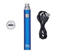5GVAPE EGO EVOD Electronic Cigarette USB Rechargeable 650mAh Long Lasting Vape E-Cigarette Battery, 510 Thread E-Shisha Hookah Battery for CE4 Atomizer, Blue, No E Liquid