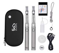 5GVAPE Electronic Cigarette EVOD EGO CE4 E Cigarette Vape Pens 2 Packs Shisha Starter Kit,USB Rechargeable Battery,1.6ml Top Fill CE4 Tank Atomizer,No E Liquid (Steel)