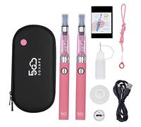 5GVAPE Electronic Cigarette EVOD EGO CE4 E Cigarette Vape Pens 2 Packs Shisha Starter Kit,USB Rechargeable Battery,1.6ml Top Fill CE4 Tank Atomizer,No E Liquid (Pink)