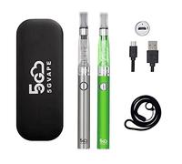 5GVAPE Electronic Cigarettes Vape Pens Shisha Starter Kit,Dual EVOD EGO CE4 Vape Pens,USB Charge Long Lasting Battery,CE4 Atomizer Refillable. No Nicotine No E Liquid (Steel Green)