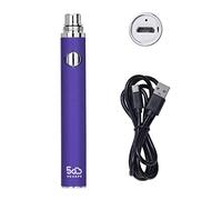 5GVAPE EVOD EGO Battery - 650mAh USB Rechargeable 510 Thread E-Shisha for CE4 Tank, No E-Liquid (Purple)