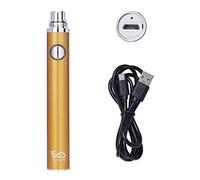 5GVAPE EVOD EGO Battery - 650mAh USB Rechargeable for CE4 Tank Atomizer E-Shisha (Gold)