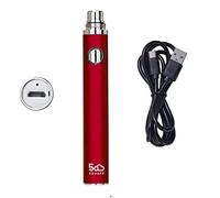 5GVAPE EVOD EGO Electronic Cigarette, USB Rechargeable 650mAh Long Lasting Vape Battery, 510 Thread E-Shisha Hookah Vape Battery for CE4 Tank Atomizer, No E Liquid (Red)