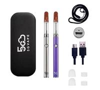 5GVape Vape Pen CBD Starter Kit,Electroninc Cigarettes CBD Atomizer Dual Vape Pens,USB Charge Battery,Preheating Fuction,eGo Evod CBD Ceramic Coil Atomizer,No Nicotine No E Liquid (Steel Purple)