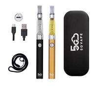 5GVAPE Vape Pen E-Cig Shisha EVOD EGO CE4 Starter Kit,Electronic Cigarettes dual vape pens,USB charge Long Lasting Battery,Easy to refill atomizer.No Nicotine No E Liquid (Black Gold)