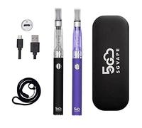 5GVAPE Vape Pen E-Cig Shisha EVOD EGO CE4 Starter Kit,Electronic Cigarettes dual vape pens,USB charge Long Lasting Battery,Easy refill atomizer.No Nicotine No E Liquid (Black Purple)