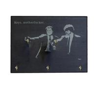 (5hooks) Pulp Fiction Key Holder-Wall Hanging Art Creative Wooden Wall Hanging 2/5 Hooks,100% New