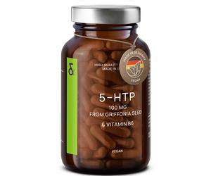 5HTP 100mg Plus Vitamin B6 Complex - 5 HTP Extra Strength from Griffonia Seed Extract - 120 Nootropic Capsules - Vegan