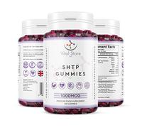 5HTP High Strength Gummies 1000MCG 60ct 10:1 Extract 1000MG - BERRY FLAVOUR - Bedtime Aid - Griffonia Extract 5HTP & L-Theanine - Suitable For Vegans - Ethical & Sustainable - 1000MCG Relax and Unwind