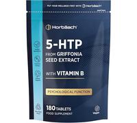 5HTP Supplement High Strength | 180 Vegan Tablets | 6 Month Supply - One A Day | from Griffonia Seed Extract | with Vitamin B5 | by Horbaach