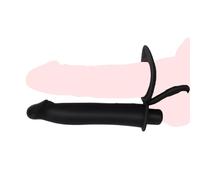 5in/12.7cm Silicone Strap On Penis Butt Plug, Double Penetration Dildo Vibrator with Cock Ring, Delay Ejaculation Anus Plug Massager Adult Erotic Anal Sex Toys for Male Man Women Couples