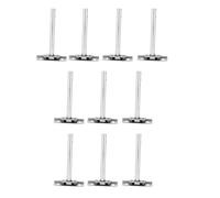 5in Floating Shelf Bracket Concealed Mounting Plate 10pcs, Cold Rolled Steel, Plated - Strong Durable Design, Rust Resistant, Ideal for Wall Bookshelf Installation