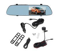 5in HD 1080P Dash Cam Touching IPS Driving Recorder Wide Angle Rearview Mirror Dual Lens DVR