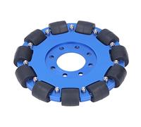 5in Omni Wheel, Omnidirectional Robot Wheel with Aluminium Alloy Hub and Silicone Rollers, Dual Bearings for Smooth Lateral Movement, DIY Robot Toy Component Part ((Single Wheel) M5604-0014-0127)