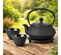 Gr8 Home Stovetop 5in1 Tetsubin Teapot Set Japanese Style, Black