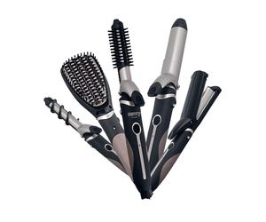 5in1 Hair Styling Set Curler Straightening Brush 3D Wavy ZIG-ZAG Plates Combs UK